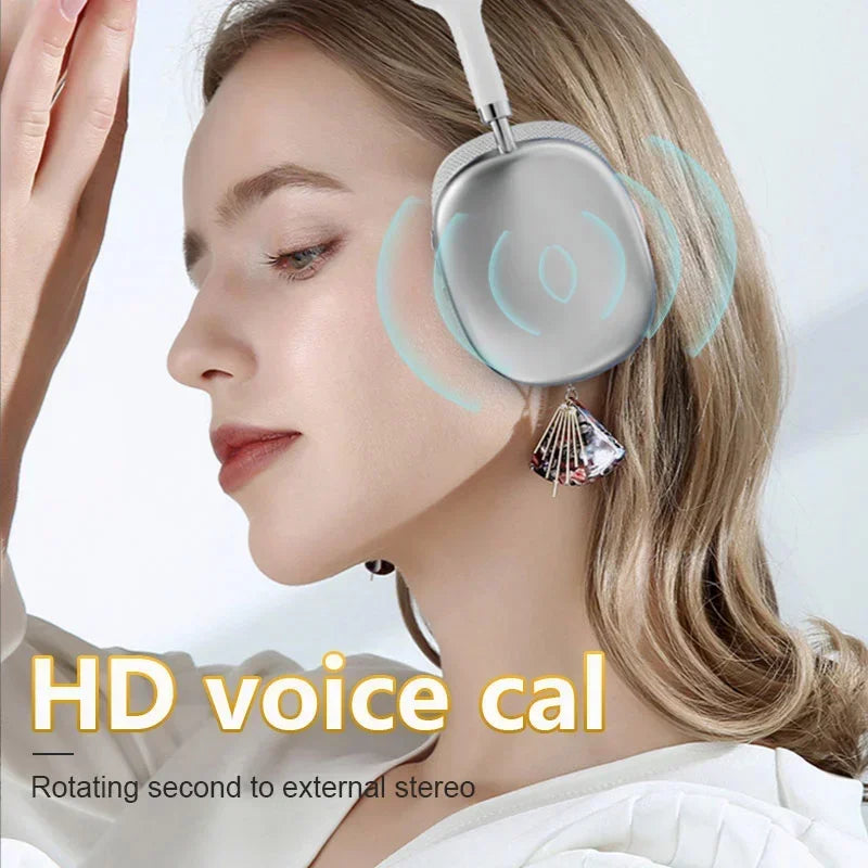 Fone de ouvido sem fio Bluetooth com cancelamento de ruído Mic Pods Over Ear Sport Gaming Headset para qualquer telefone